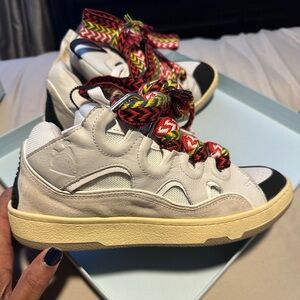 Lanvin LEATHER CURB SNEAKERS